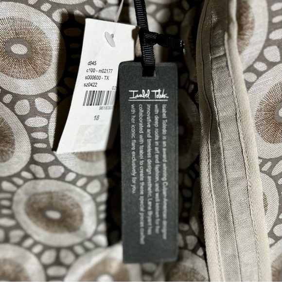 #D1 NWT Isabel Toledo for Lane Bryant Linen Blend Sleeveless Cocktail Dress - Picture 8 of 8